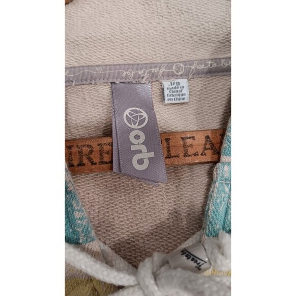 ORB Large Women's Hoodie Striped Pullover Hooded Sweater Excellent Condition - Picture 6 of 11